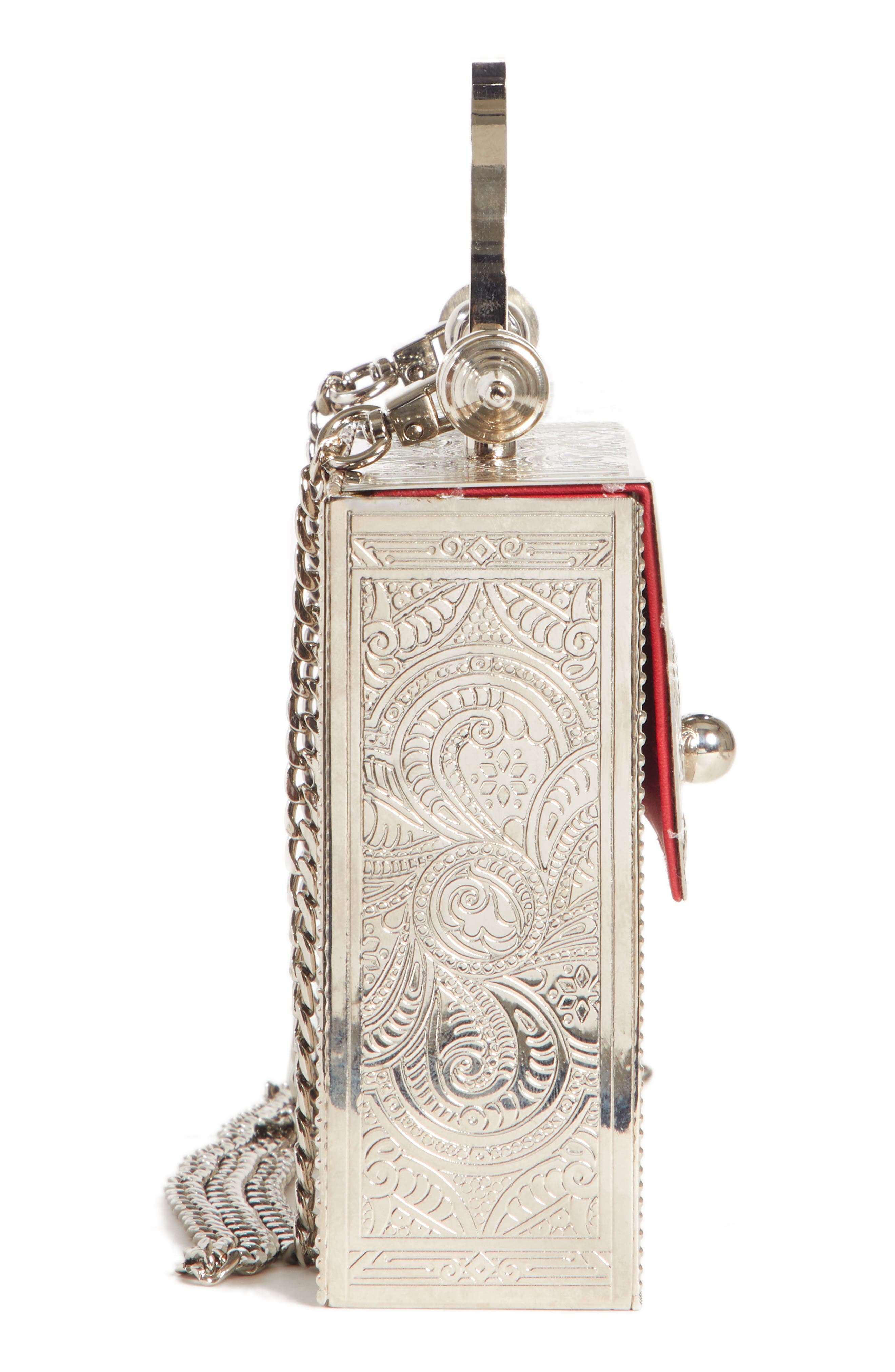 Okhtein Square Palmette Flower Minaudiere, Alternate, color, 