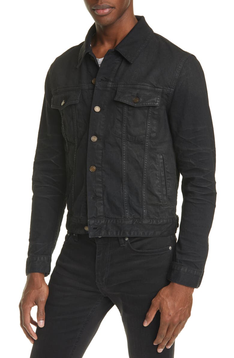 Saint Laurent Classic Denim Jacket, Alternate, color,