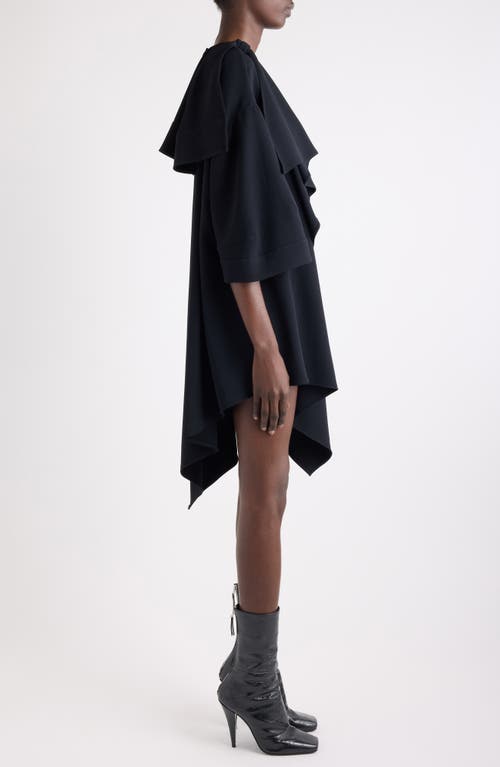 Givenchy Ruffled Asymmetric Midi Dress In Blue