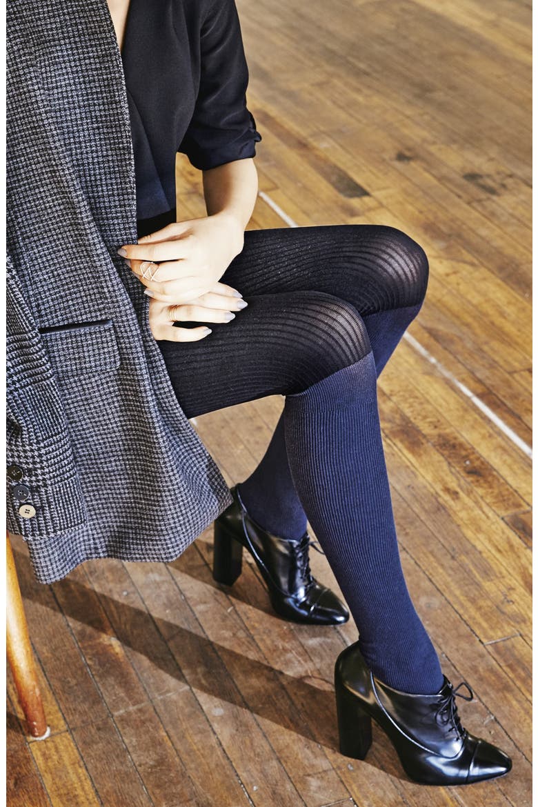Colorblock Tights, Alternate, color, BLACK/FLANNEL MELANGE