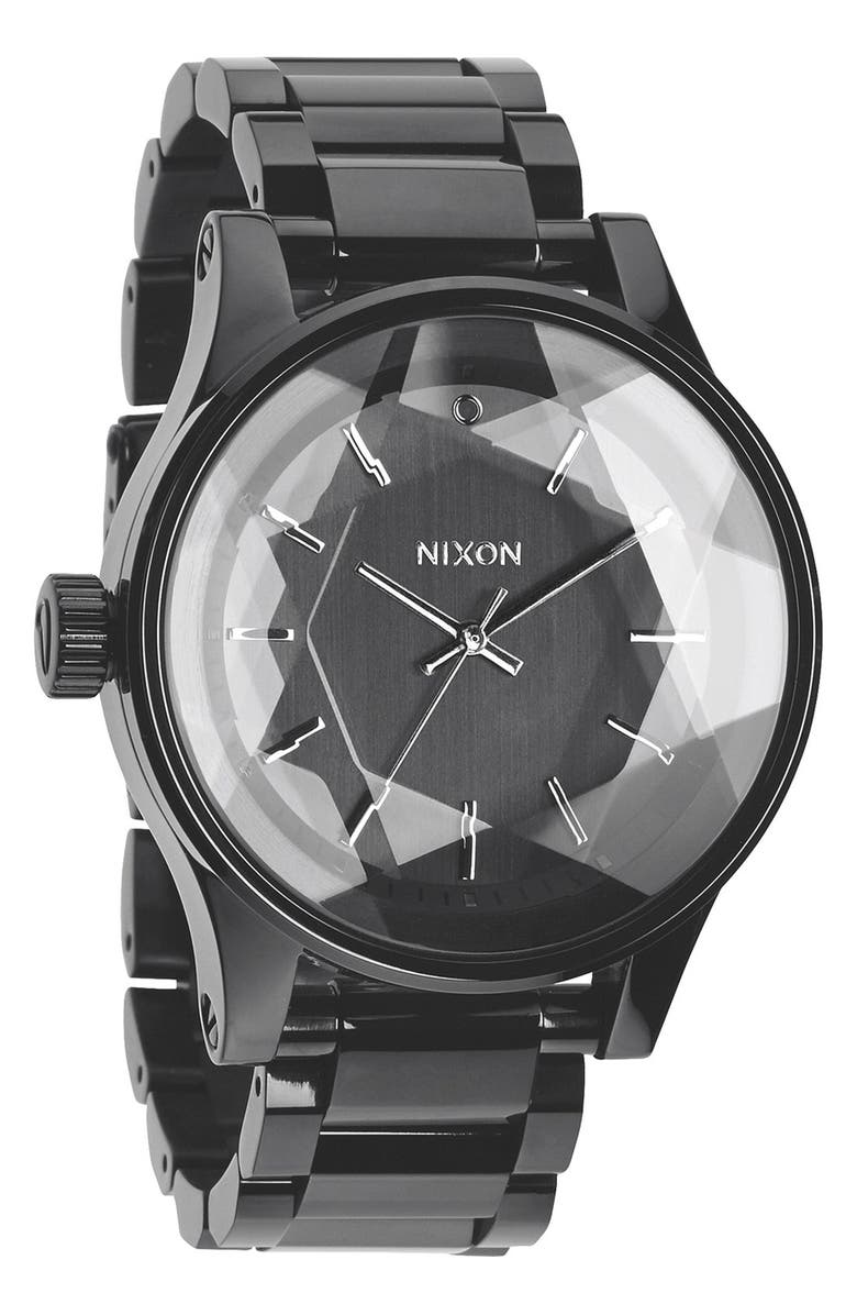 Nixon 'The Facet' Round Bracelet Watch, 42mm, Alternate, color, 