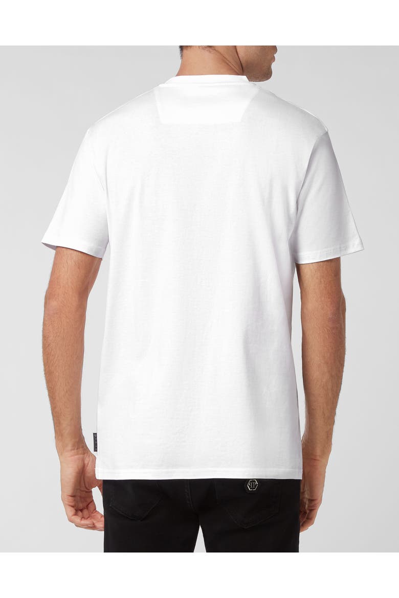 T-Shirt Round Neck Ss Skull Men, Alternate, color, white