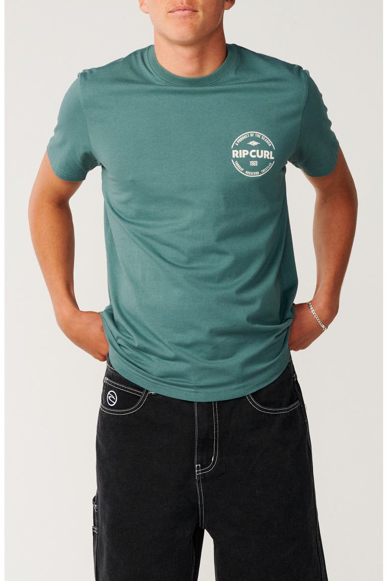 Logo Graphic Cotton T-Shirt, Main, color, MUTED GREEN