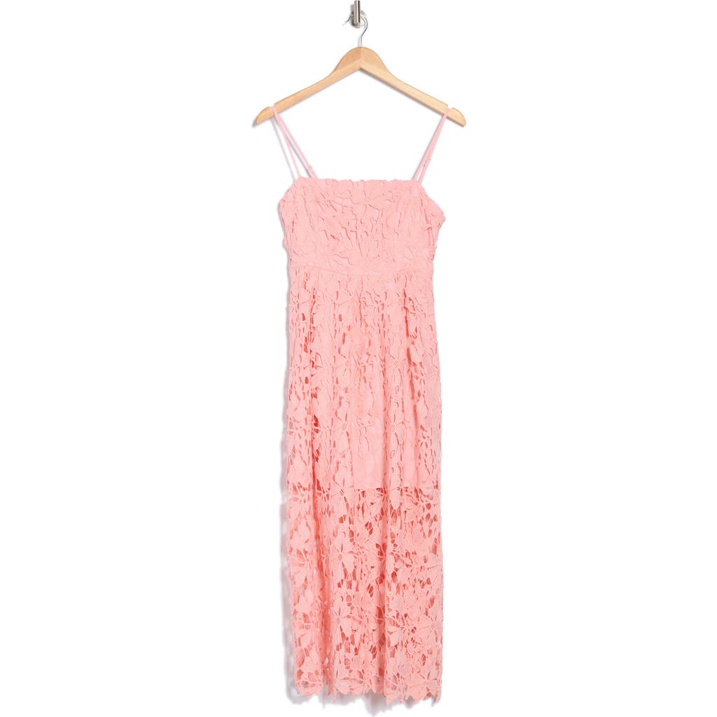 Nsr Floral Lace Midi Dress