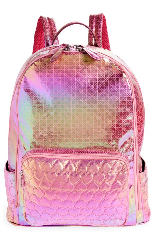 Ruby & Ry Kids' Puffy Heart Backpack in Pink 