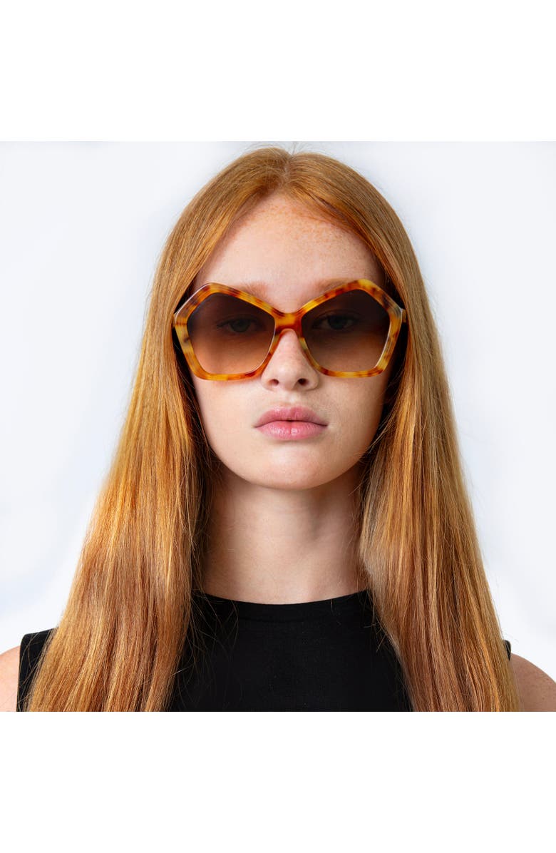 Illesteva Barbra Sunglasses, Alternate, color, Black / Grey