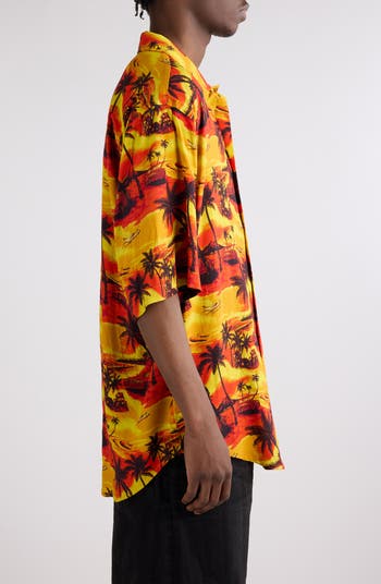 【国内発送★BALENCIAGA】HAWAIIAN CAR MINIMAL 半袖シャツ 国内発送☆BALENCIAGA】HAWAIIAN CAR MINIMAL 半袖シャツ