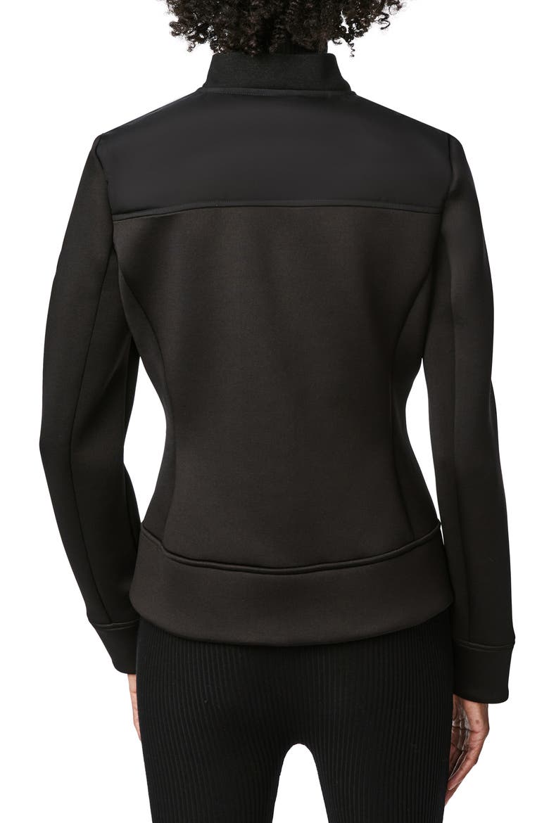 Mix Media Water Resistant Jacket, Alternate, color, BLACK