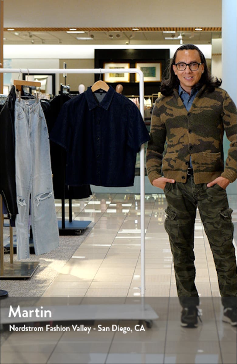 Boxy Denim Button-Up Shirt, sales video thumbnail