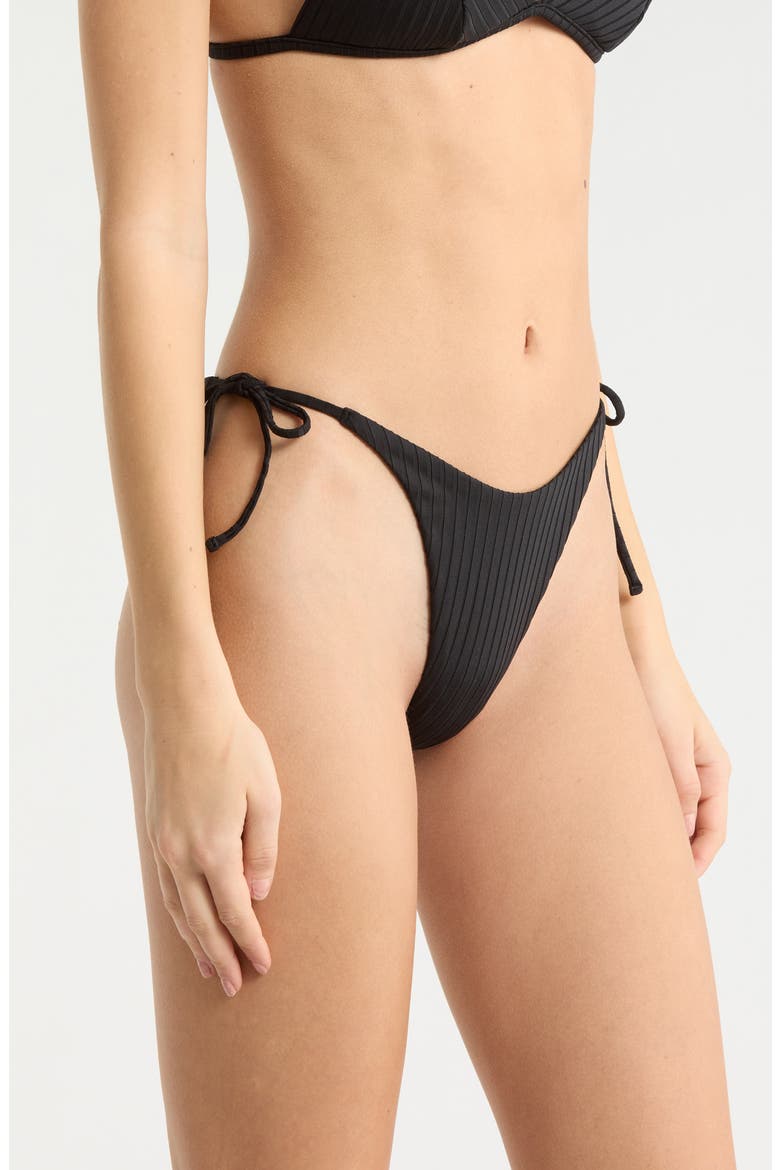 Premium Surf Bare Bikini Bottoms, Alternate, color, BLACK