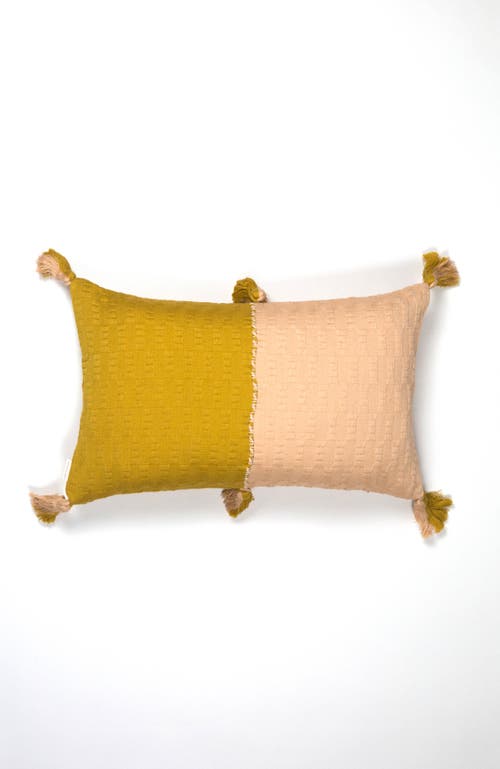 ARCHIVE NEW YORK ARCHIVE NEW YORK ANTIGUA COLORBLOCKED HANDWOVEN COTTON THROW PILLOW | 12X20