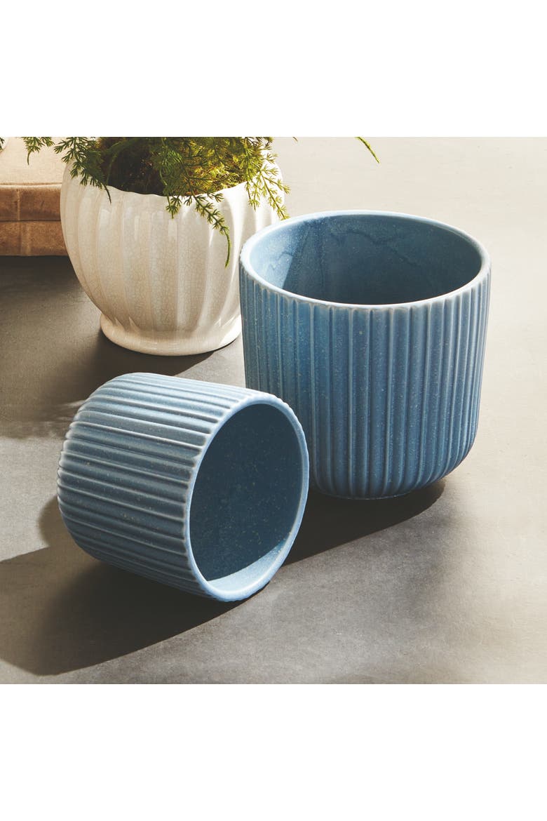 Tasha Flowerpot Planters Set of 2, Alternate, color, Blue