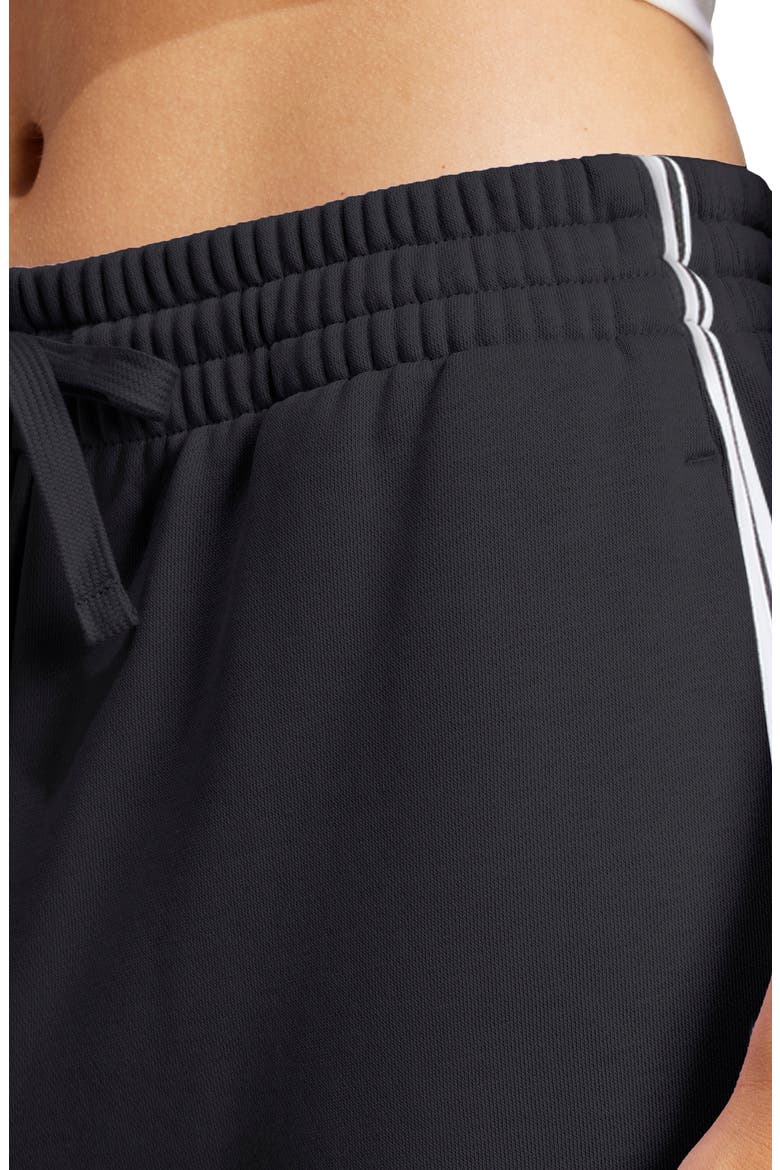 3-Stripes French Terry Joggers, Alternate, color, BLACK/ WHITE