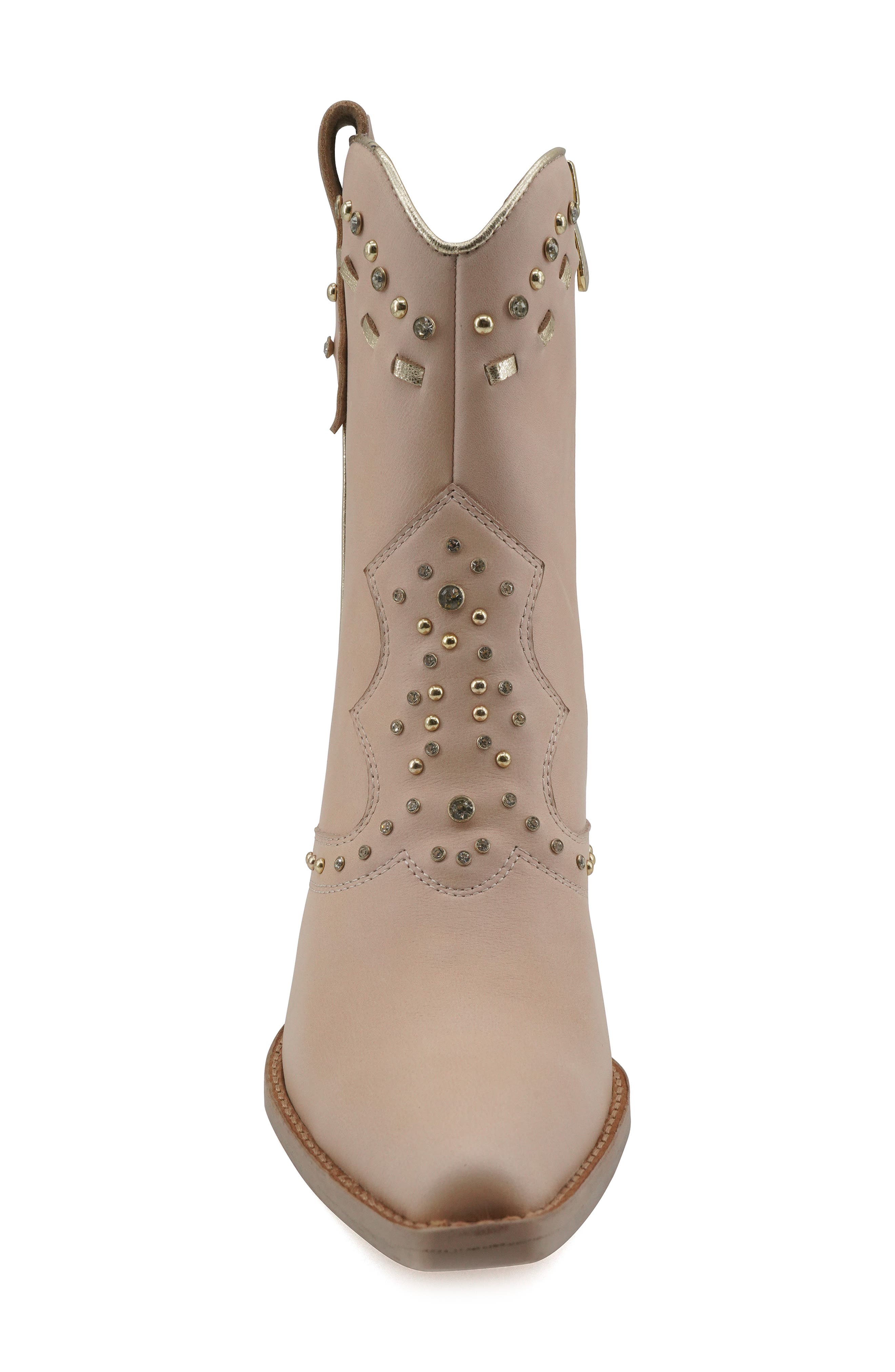 ZIGI Angola Studded Western Boot, Alternate, color, Pink Leather