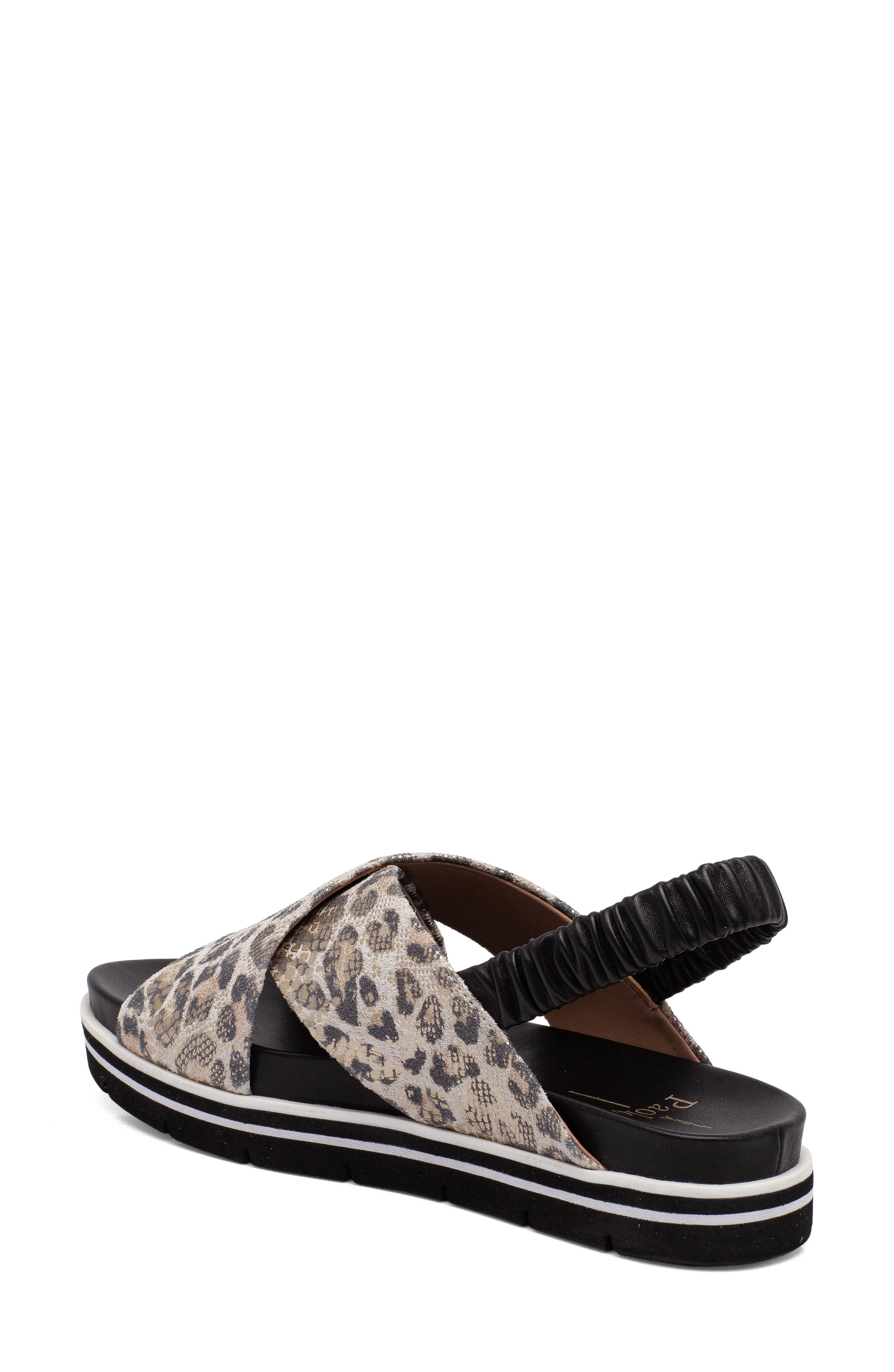 Linea Paolo Rhea Sandal, Alternate, color, Black/ Light Gold Leather