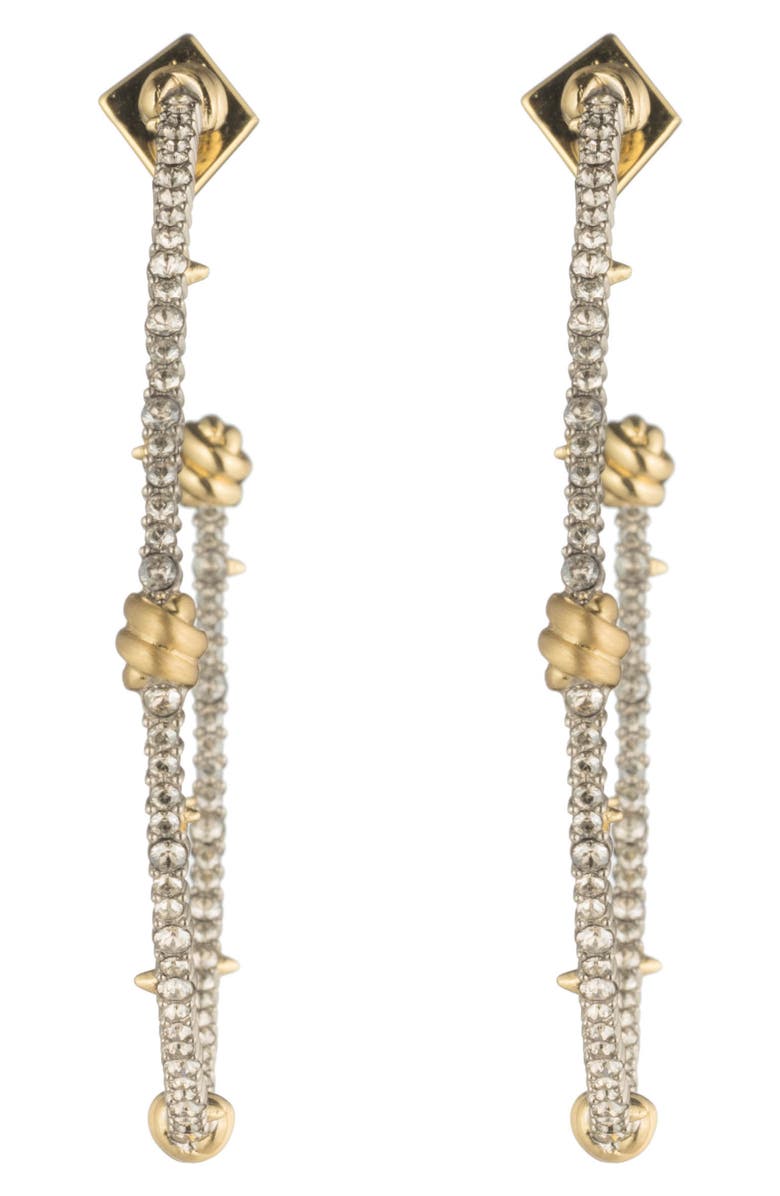 Alexis Bittar Crystal Pavé Knotted Hoop Earrings, Alternate, color,