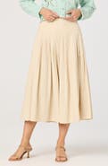 ASTR the Label Aubrianna Pleated Drop Waist Midi Skirt