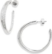 Nordstrom Pavé Double Hoop Earrings