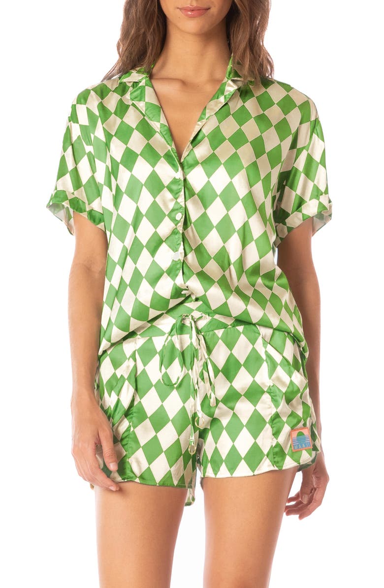 Maaji Meissa Cover-Up Shirt, Alternate, color, Bright Green