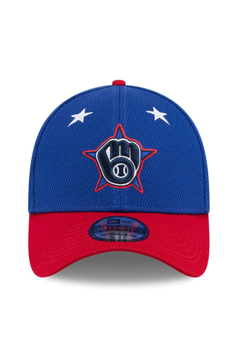 New Era Men's New Era Blue/Red Milwaukee Brewers 2025 MLB All-Star Game Workout 39THIRTY Flex Hat, Alternate, color,