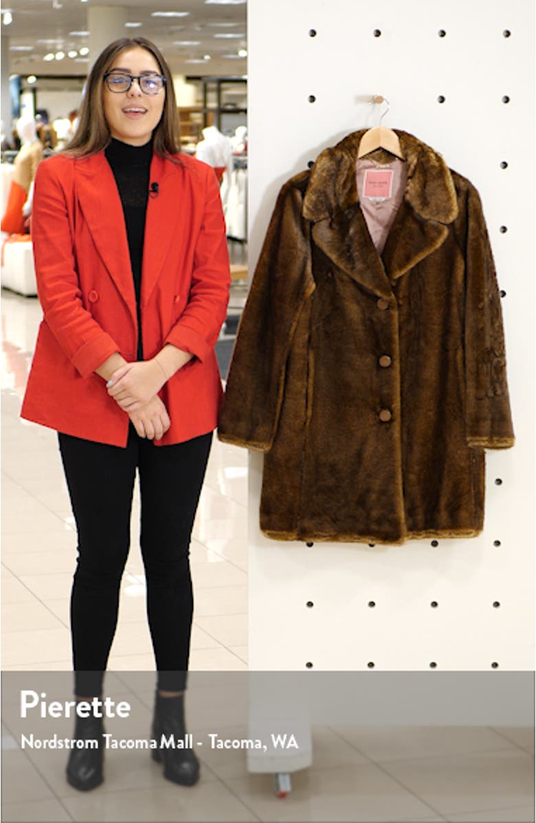 faux fur coat, sales video thumbnail