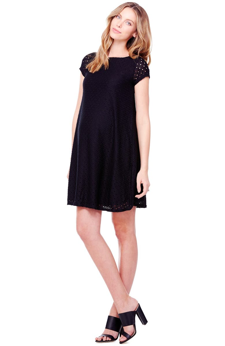 Ingrid & Isabel<sup>®</sup> Ingrid & Isabel Lace Shift Maternity Dress, Alternate, color,