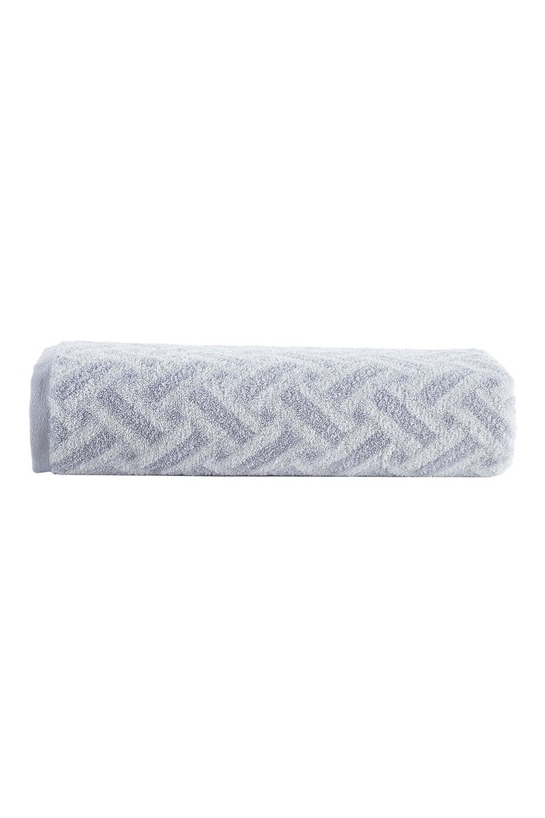 Crisscross Stitch 4-Piece Turkish Cotton Towel Set, Main, color, GREY