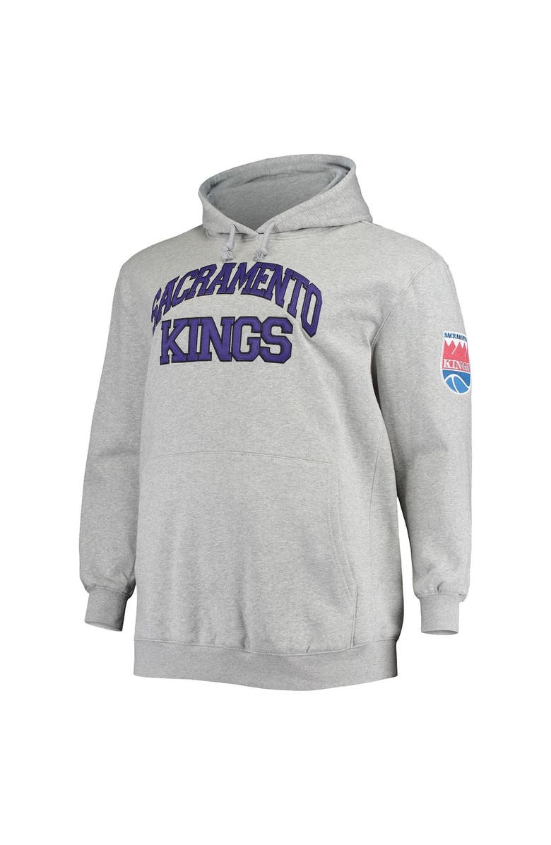 Mitchell & Ness Men's Mitchell & Ness Jason Williams Heathered Gray Sacramento Kings Big & Tall Name & Number Pullover Hoodie, Alternate, color, 