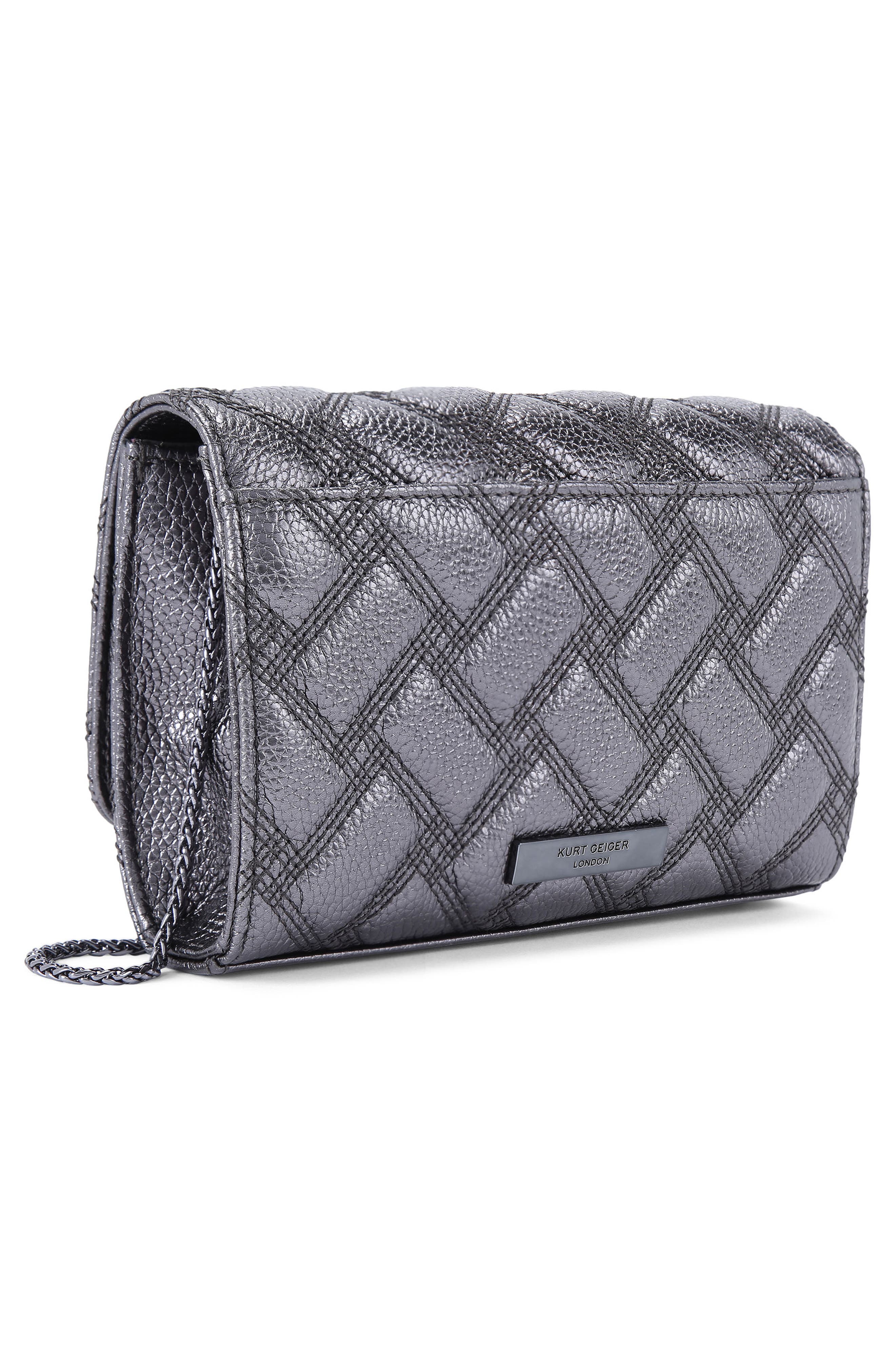 Kurt Geiger London Extra Mini Kensington Drench Quilted Leather Crossbody Bag, Alternate, color, 