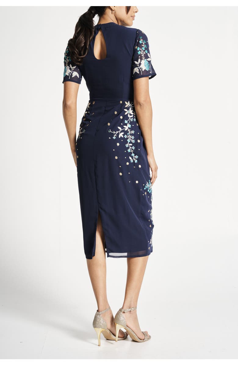 Frock and Frill Floral Embroidered Midi Gown, Alternate, color, 