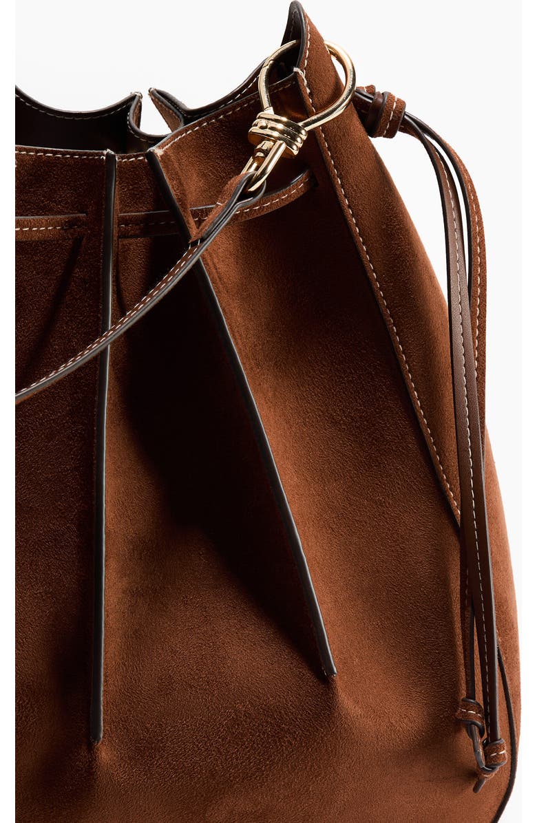 H&M Pleated Shoulder Bag, Alternate, color, Brown