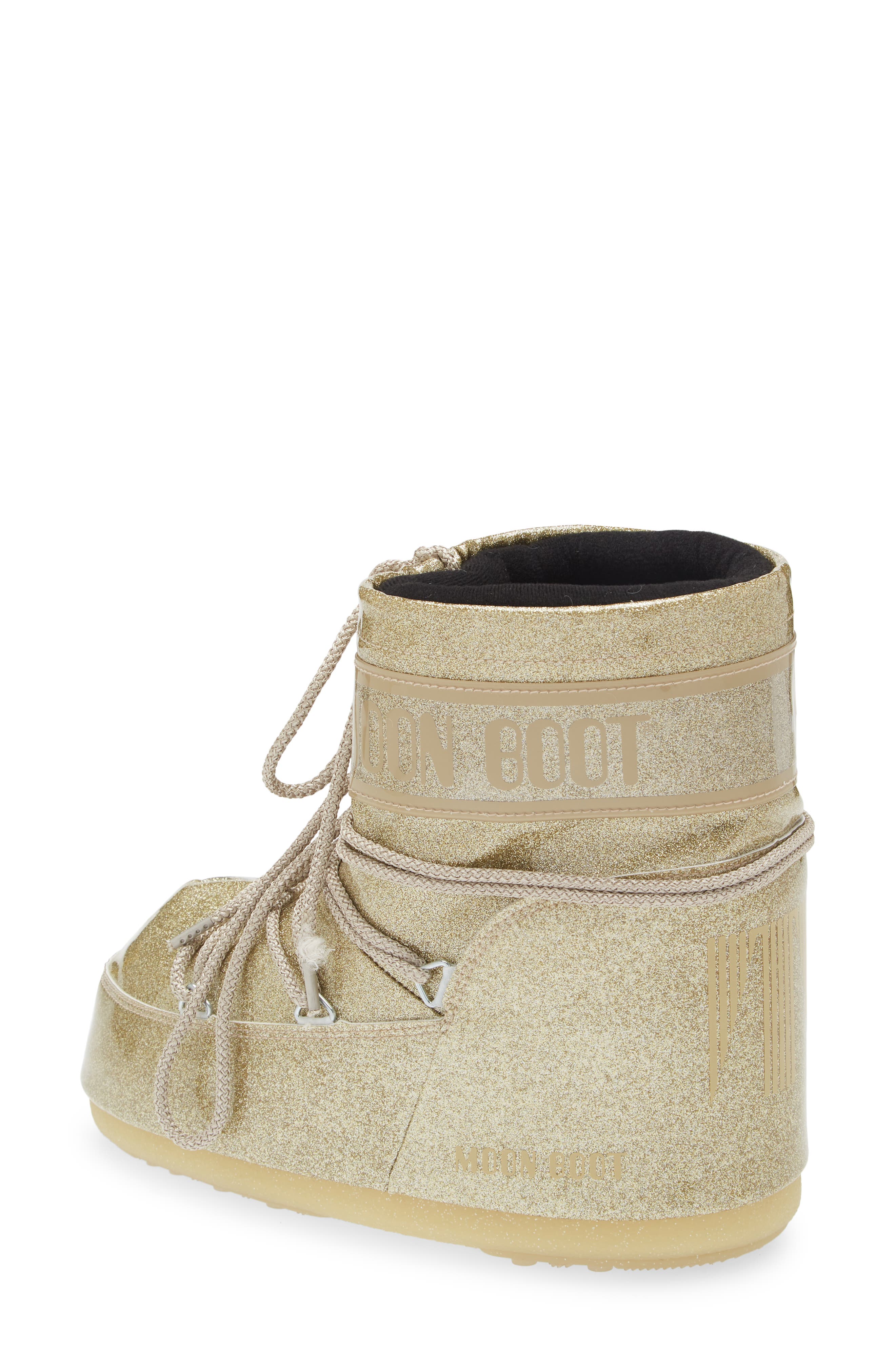 Moon Boot<sup>®</sup> Metallic Glitter Icon Water Resistant Short Boot, Alternate, color, 