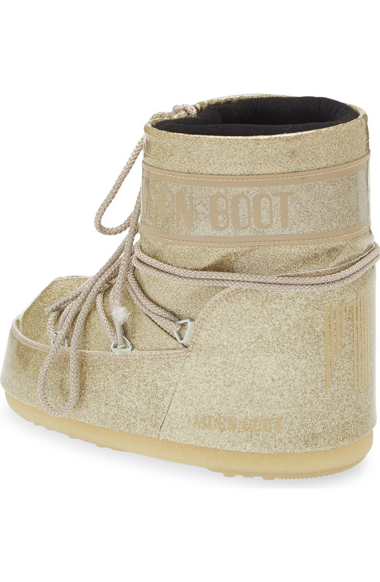 Moon Boot<sup>®</sup> Metallic Glitter Icon Water Resistant Short Boot, Alternate, color,