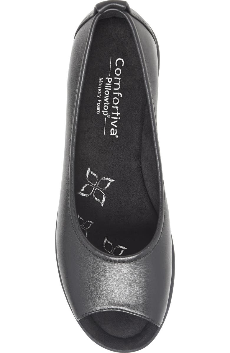 Comfortiva Pratima Peep Toe Ballet Flat, Alternate, color,