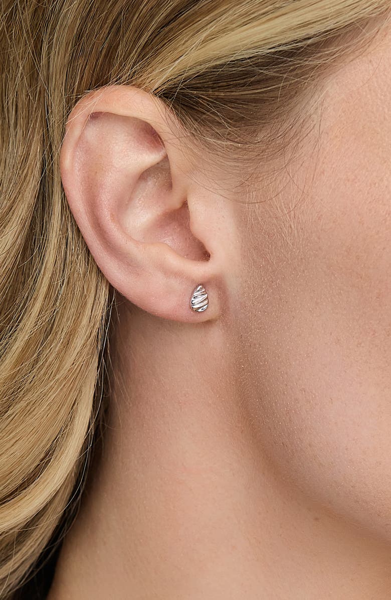 Bony Levy 14K White Gold Textured Teardrop Stud Earrings, Alternate, color, 14K White Gold