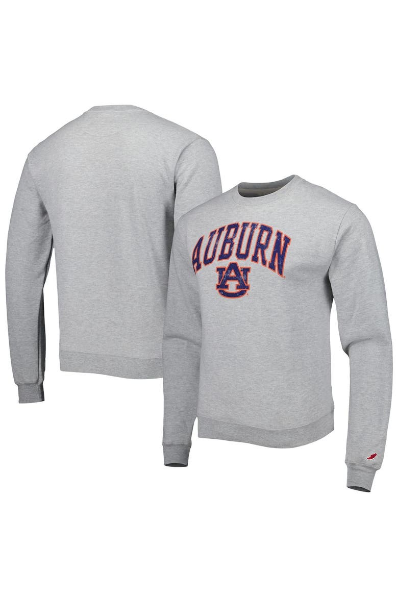 Men's League Collegiate Wear Gray Auburn Tigers 1965 Arch Essential Lightweight Pullover Sweatshirt, Main, color, Gray