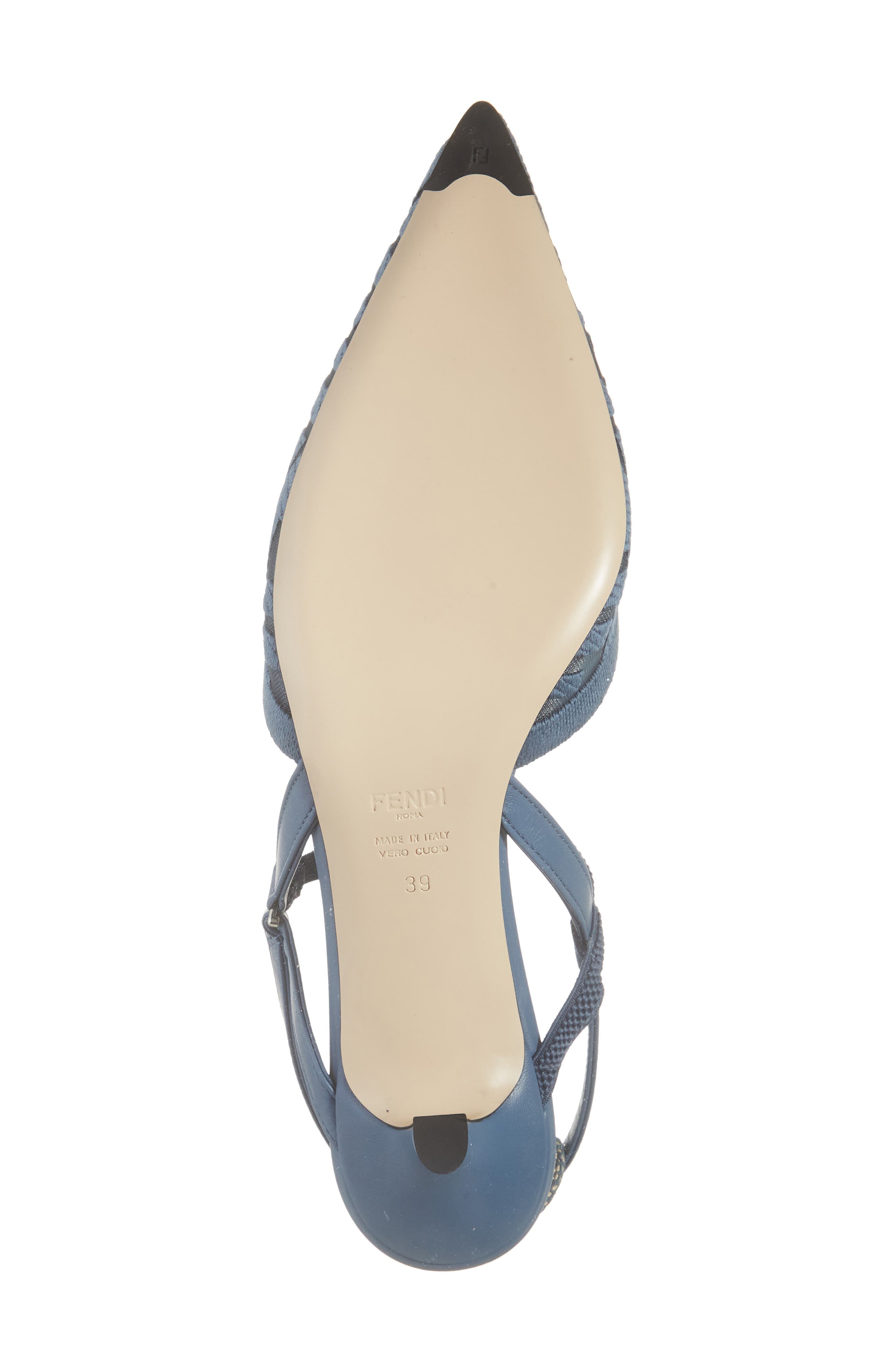 Fendi Colibrì Lite Kitten Heel Slingback Pump, Alternate, color, Light Blue