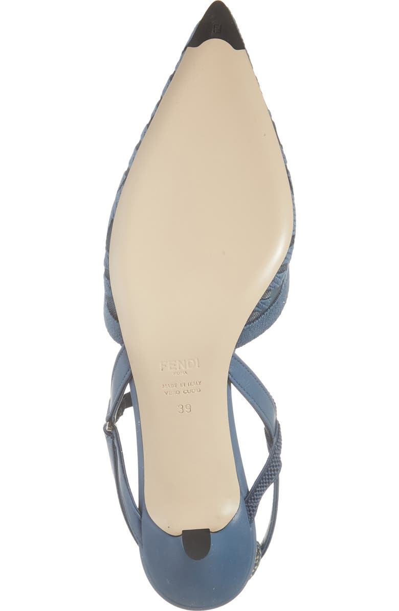 Fendi Colibrì Lite Kitten Heel Slingback Pump, Alternate, color, Light Blue