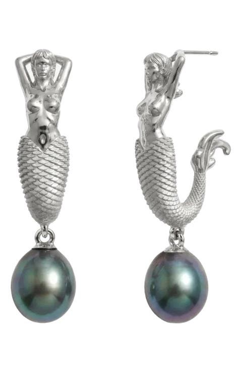 Siren Tahitian Pearl Drop Earrings