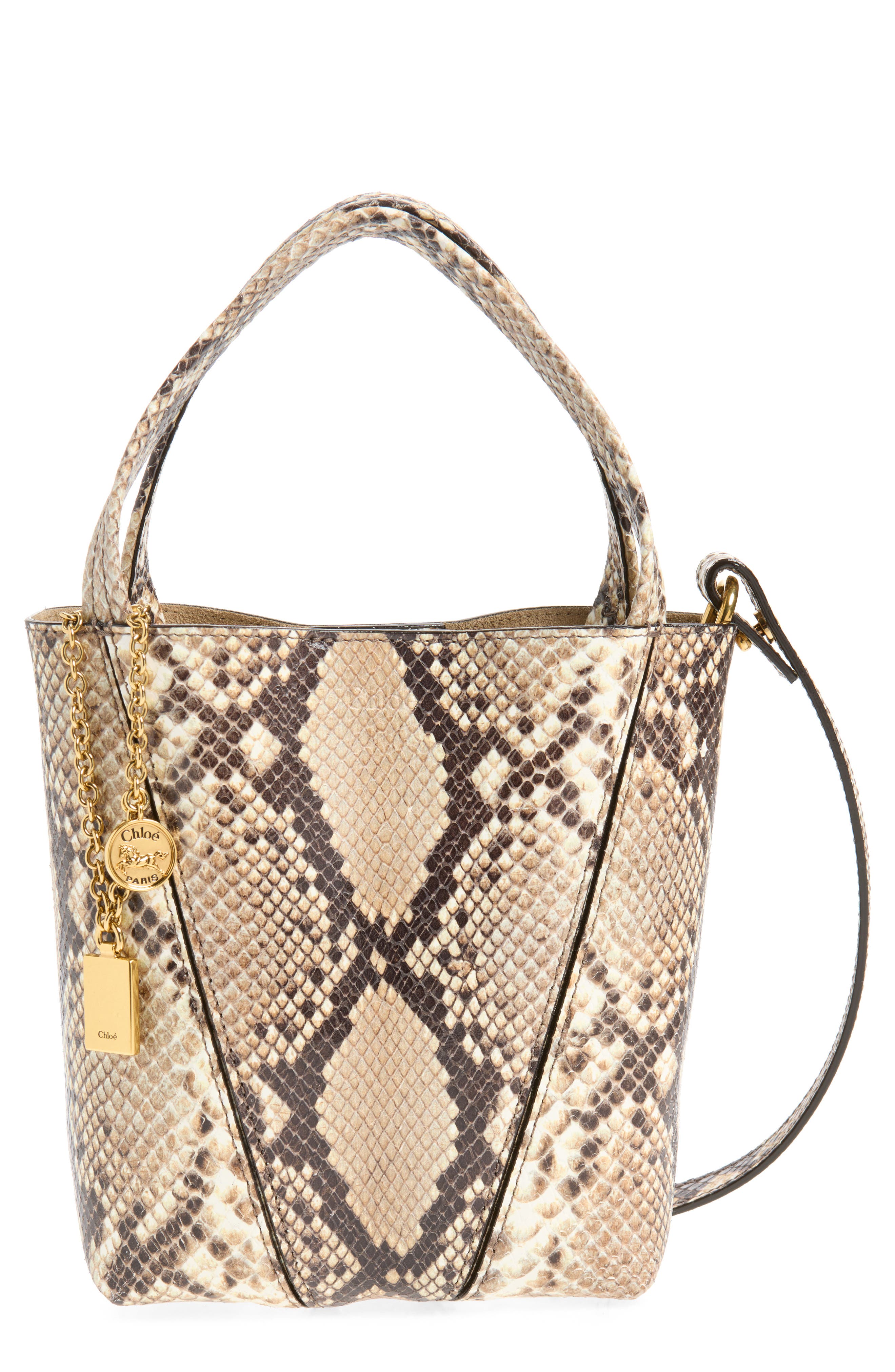 Chloé Spin Tote, Main, color, Dusty Beige