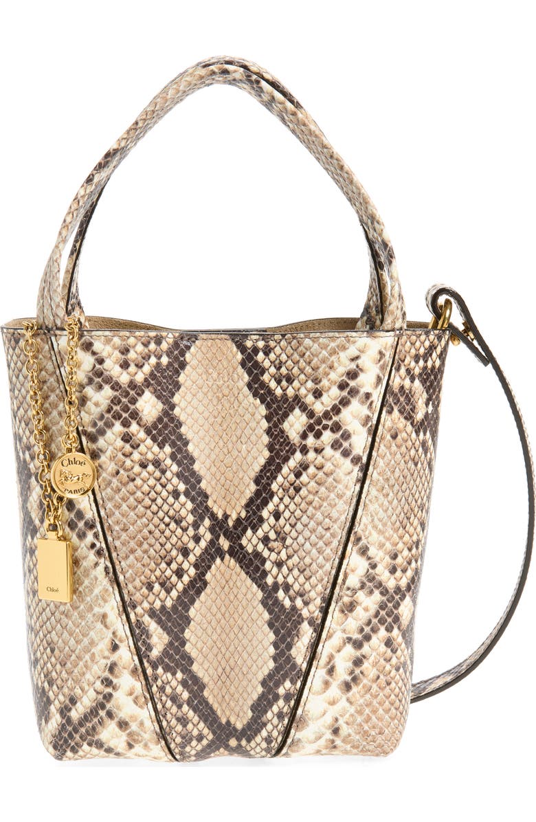 Chloé Spin Tote, Main, color, Dusty Beige