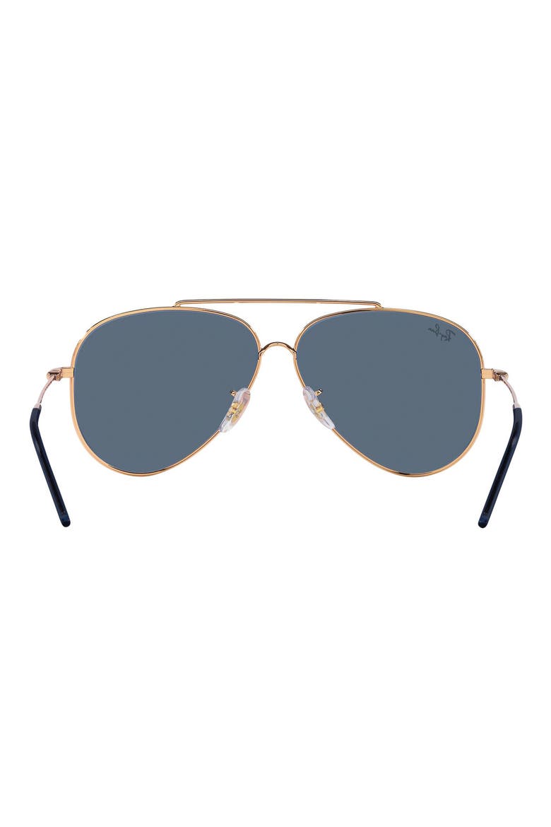 Aviator Reverse 59mm Pilot Sunglasses, Alternate, color, ROSE GOLD
