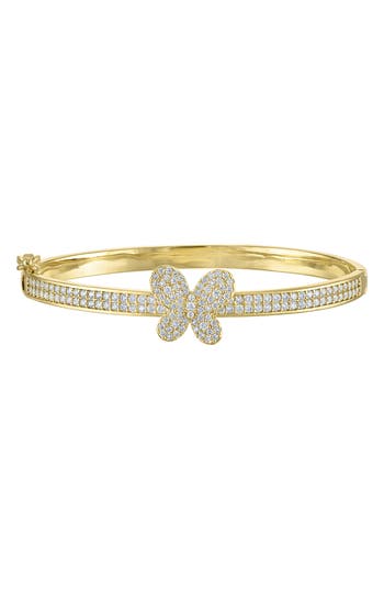 Fzn Kids' Butterfly Cubic Zirconia Pavé Bracelet In Yellow