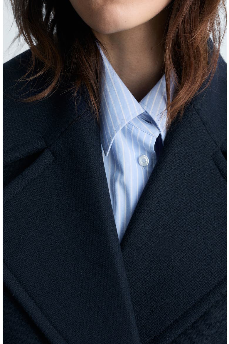 Wool Blend Crop Jacket, Alternate, color, DARK NAVY