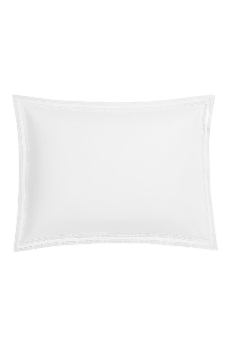 Lace Piqué Cotton Sham, Main, color, GRACE WHITE