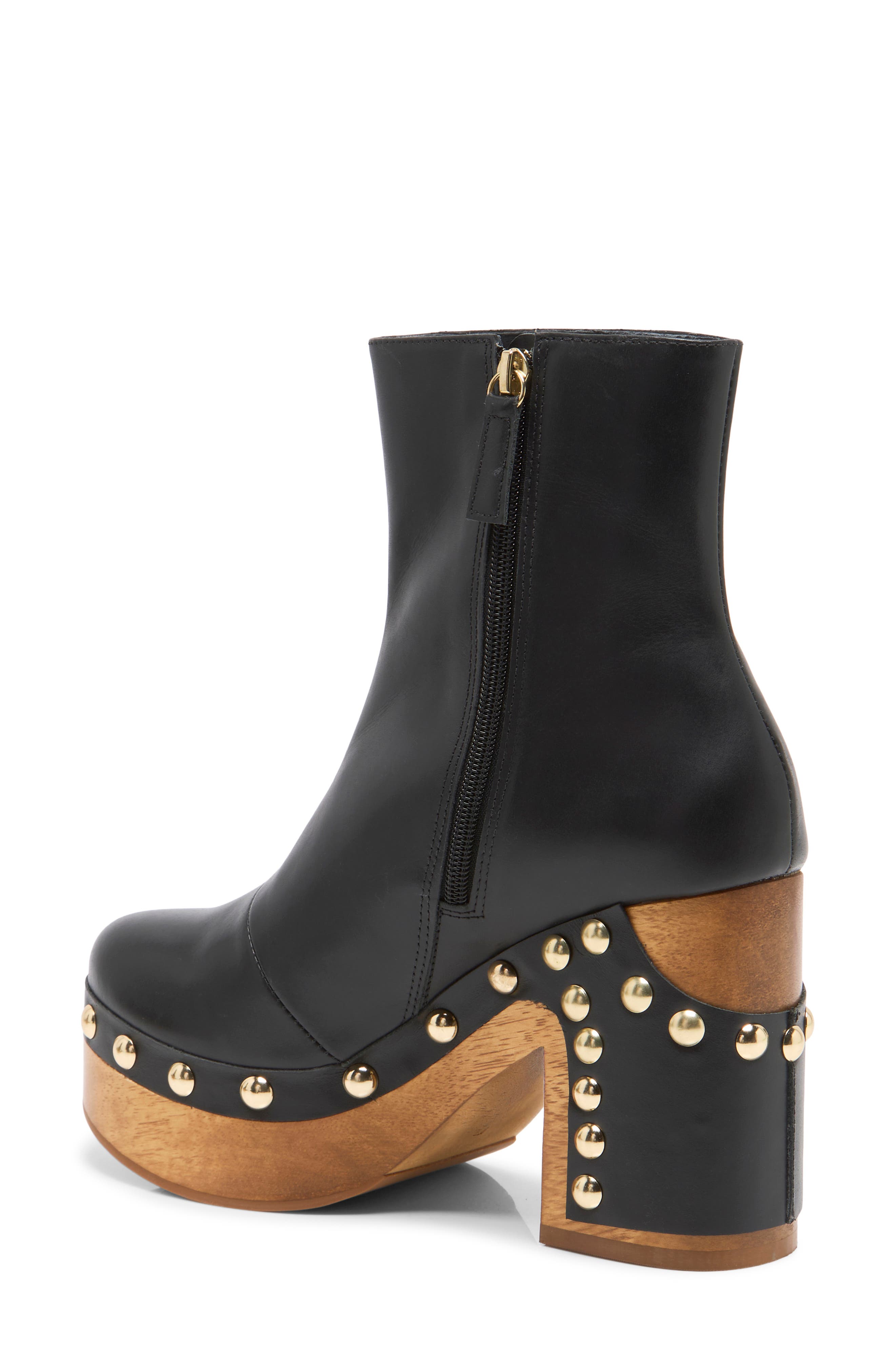 Grayson Clog Boot, Alternate, color, BLACK LEATHER