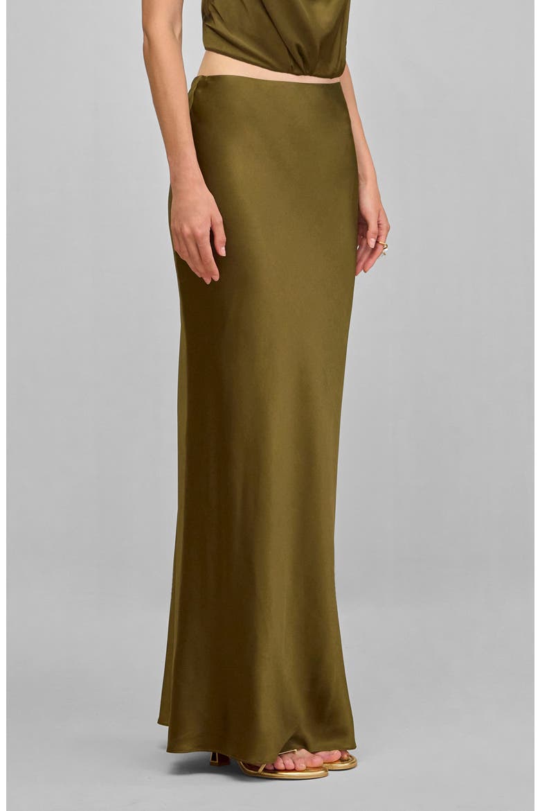 Chantel Stretch Silk Bias Cut Skirt, Alternate, color, ROSEMARY