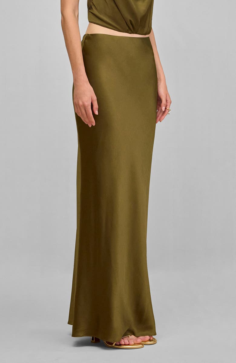 Cult Gaia Chantel Stretch Silk Bias Cut Skirt, Alternate, color, Rosemary