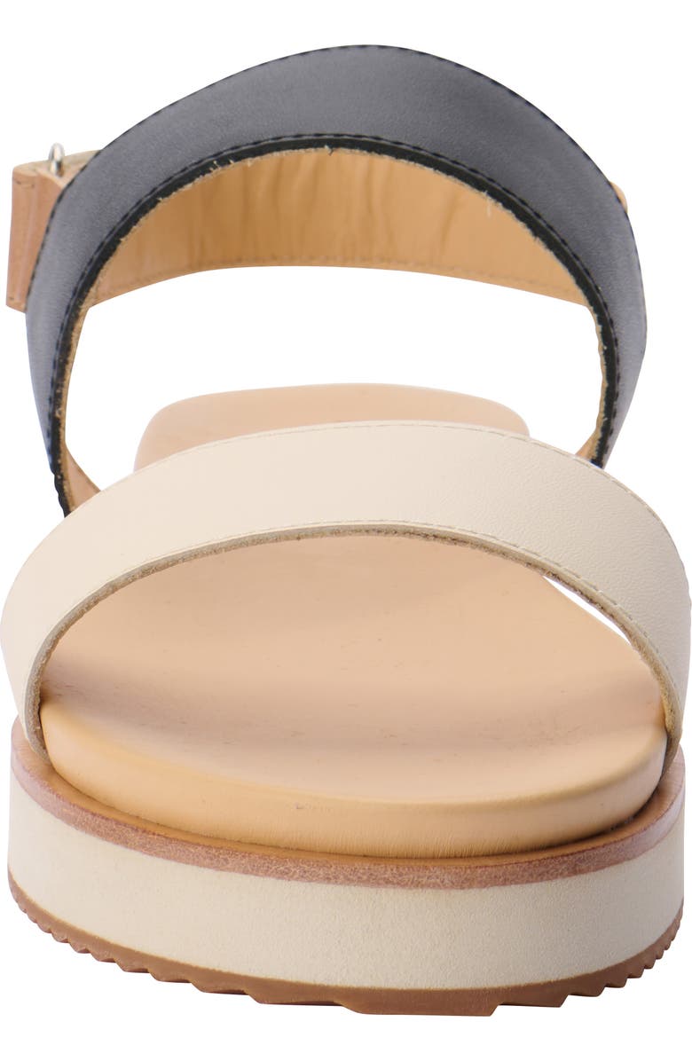 Nisolo Go-To Flatform Slingback Sandal, Alternate, color, Bone/ Black