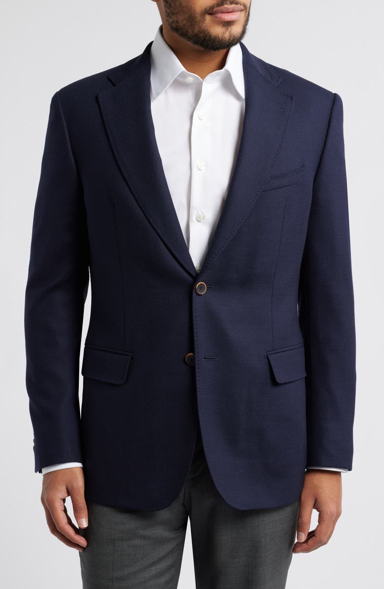Zanella Herald Textured Stretch Wool Sport Coat, Main, color, 